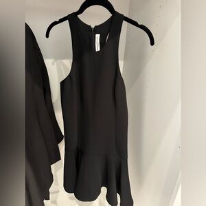 Amanda Uprichard Black Fit and Flare Mini Dress
